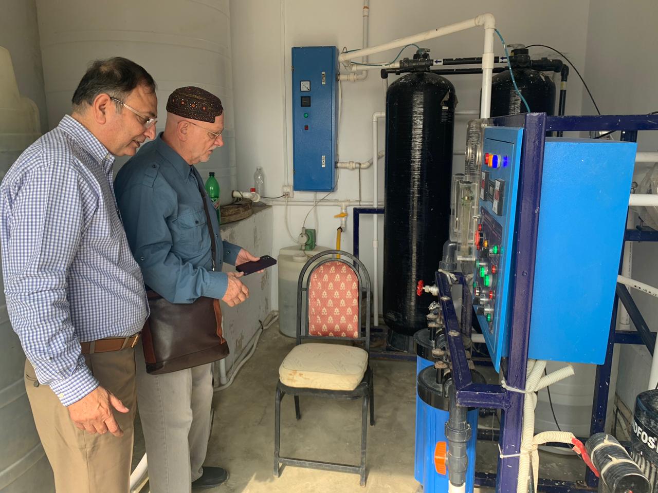 Team inspecting a water filtration plant